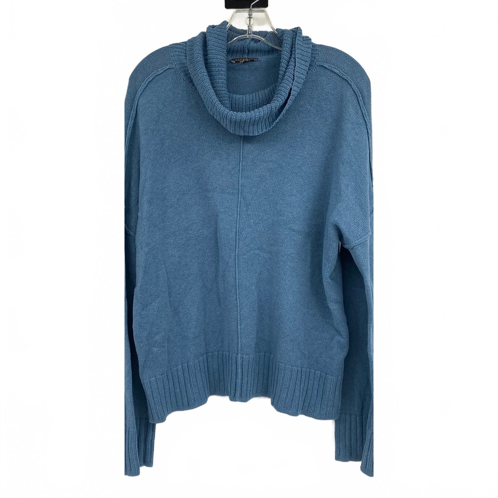 Lilla P Blue Sweater Cowl Neck Pullover | Womens L